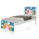 Cama Juvenil com Cabeceira Barcelona Princesa e Unicórnio
