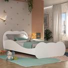 Cama Juvenil/Solteiro Safira MDF Branco Premium Multimóveis para colchão 188 x 88 cm REF. 2761.156