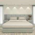 Cama King 2,01m Cabeceira 3,50m e 2 Mesas Sob Medida em MDF Cama King 2,01m Cabeceira 3,50m e 2 Mesas Sob Medida em MDF