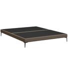 Cama King Base Box 193cm Pés de Ferro Susano Linho Marrom Z04 - Mpozenato