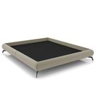 Cama King Base Box 193x203cm Pés de Ferro Cold P02 Veludo Bege - Mpozenato Cama King Base Box 193x203cm Pés de Ferro Cold P02 Veludo Bege - Mpozenato
