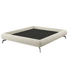Cama King Base Box Pés Ferro 210cm Emma Bouclé Off White - Nexta Casa