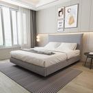 Cama King Boreal Flutuante CabeCasa MadeiraOriginals Cinza