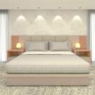Cama King Cabeceira 2 Mesas c/ gaveta e nicho MDF Sob Medida Cama King Cabeceira 2 Mesas c/ gaveta e nicho MDF Sob Medida