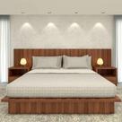 Cama King Cabeceira 2 Mesas c/ gaveta e nicho MDF Sob Medida Cama King Cabeceira 2 Mesas c/ gaveta e nicho MDF Sob Medida