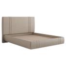 Cama King Flutuante Com Cabeceira 195cm Astra S04 Linho Bege - Lyam Decor