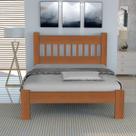 Cama King Size Casal Luxo de Madeira Maciça Cedro Tauari Castanho