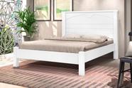 Cama LIO Casal 100% MDF Com Estrado em Madeira Cor Branco Cama LIO Casal 100% MDF Com Estrado em Madeira Cor Branco