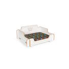 Cama Majestade Para Pet Com Colchão Branca - Estampa Lacinho