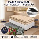 Cama Monte Carlo Box Solteiro com Auxiliar 88x188 Reforçada Cor Branco