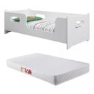 Cama Montessori Encanto Juvenil Branca E Colchão 150x70