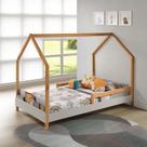 Cama Montessori Moana 140x95x205 Cm Cinza/Amêndoa Cama Montessori Moana 140x95x205 Cm Cinza/Amêndoa