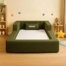 Cama Montessoriana Berço Aconchego 100 Espuma Verde Militar Keiko