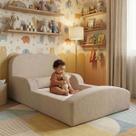 Cama Montessoriana Berço Encanto 100 Espuma Bege Keiko