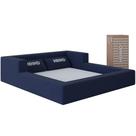 Cama Montessoriana Casal Aconchego 100 Espuma Azul Marinho Keiko