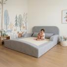 Cama Montessoriana Casal Encanto 100 Espuma Cinza Keiko
