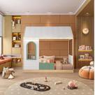 Cama Montessoriana Casinha com Led e Janela New Garden Casatema MadeiraOriginals