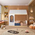 Cama Montessoriana Casinha com Led e Janela New Garden Casatema MadeiraOriginals