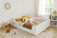 Cama Montessoriana Infantil Casal Princesa Moderna 100% Mdf - Branco