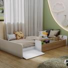 Cama Montessoriana Infantil com Nicho e Rampa Ca030 Branco / Mel Cama Montessoriana Infantil com Nicho e Rampa Ca030 Branco / Mel