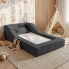 Cama Montessoriana Infantil Noah 100% Espuma com Colchão Bouclê Cinza Escuro - Desk Design