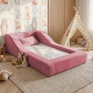 Cama Montessoriana Infantil Noah 100% Espuma com Colchão Bouclê Rosa - Desk Design Cama Montessoriana Infantil Noah 100% Espuma com Colchão Bouclê Rosa - Desk Design