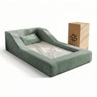 Cama Montessoriana Infantil Noah 100% Espuma com Colchão Bouclê Verde Menta - Abmaza