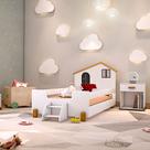 Cama Montessoriana Infantil Solteiro Belissima Preta - Branca e Mel