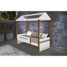 Cama Montessoriana Infantil Solteiro Sara - Branco/amêndoa