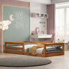 Cama Montessoriana Juvenil de Madeira Maciça Estrutura Segura Design Moderno