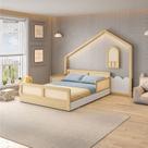 Cama Montessoriana Lift Casal e Moldura com Led New Garden Casatema MadeiraOriginals