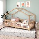 Cama Montessoriana Madeira Maciça Casa com Estrado Lisan Cama Montessoriana Madeira Maciça Casa com Estrado Lisan