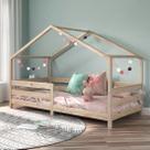 Cama Montessoriana Madeira Maciça Casa com Estrado Rena