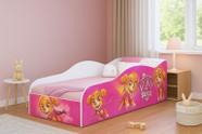 Cama Montessoriana Patrulha Canina Sky Rosa com Proteção