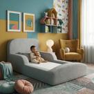 Cama Montessoriana Solteiro Encanto 100 Espuma Cinza Keiko