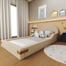 Cama Montessoriana Solteiro Infantil Mavi Bege/Caramelo