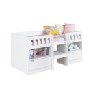 Cama Multifuncional Infantil Solteiro com 2 Portas 2 Nichos CI6080 78x188cm Branco - Art In Móveis