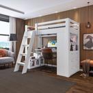Cama Office Adulto Multifuncional com 6 Gavetas e Escrivaninha Micenas Yescasa
