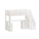 Cama Office Multifuncional Solteiro Adulto Star Plus Branco Perfect Wood