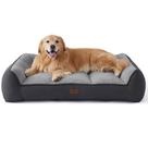 Cama ortopédica para cães Bedsure XL Plus 48" cinza impermeável