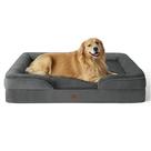Cama Ortopédica para Cães Bedsure XL Plus - Impermeável (Cinza Escuro)