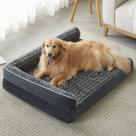 Cama ortopédica para cães BFPETHOME Sofá impermeável L cinza escuro