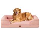 Cama Ortopédica para Cães EHEYCIGA XL - Impermeável com Espuma de Memória Rosa Poeira Cama Ortopédica para Cães EHEYCIGA XL - Impermeável com Espuma de Memória Rosa Poeira