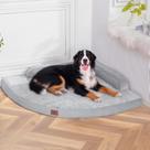 Cama ortopédica para cães MEKIY com capa removível lavável cinza XXL