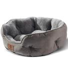 Cama para animais de estimação Asvin Small para cães pequenos e gatos domésticos, cinza