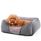 Cama para animais de estimação MIXJOY Calming Soft Retangular Ortopédica Cinza