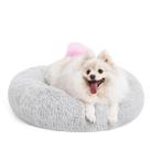 Cama para animais de estimação MIXJOY Comfortable Donut Cuddler, redonda, lavável, cinza