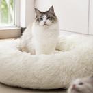 Cama para animais de estimação Raimaiso, anti-ansiedade, fofa, pelúcia, pele sintética, lavável