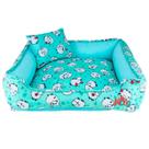 Cama para Cachorro Caminha Pet Lavavel Fundo Antifriagem Impermeavel Porte Pequeno e Medio Quadrada Ovelha