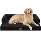 Cama para Cachorro Casa Paw Ortopédica Impermeável 91x69cm Preta
